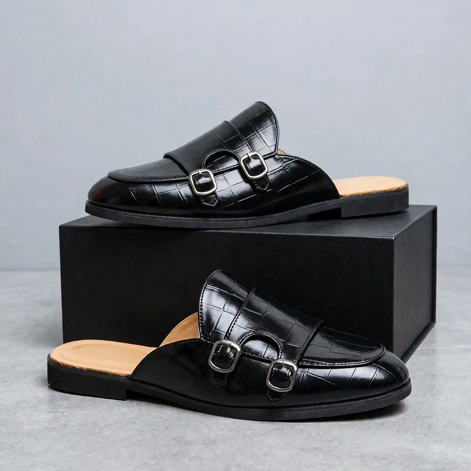 Lucca Monk Strap Mules