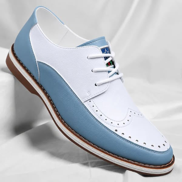 Blue dress shoes