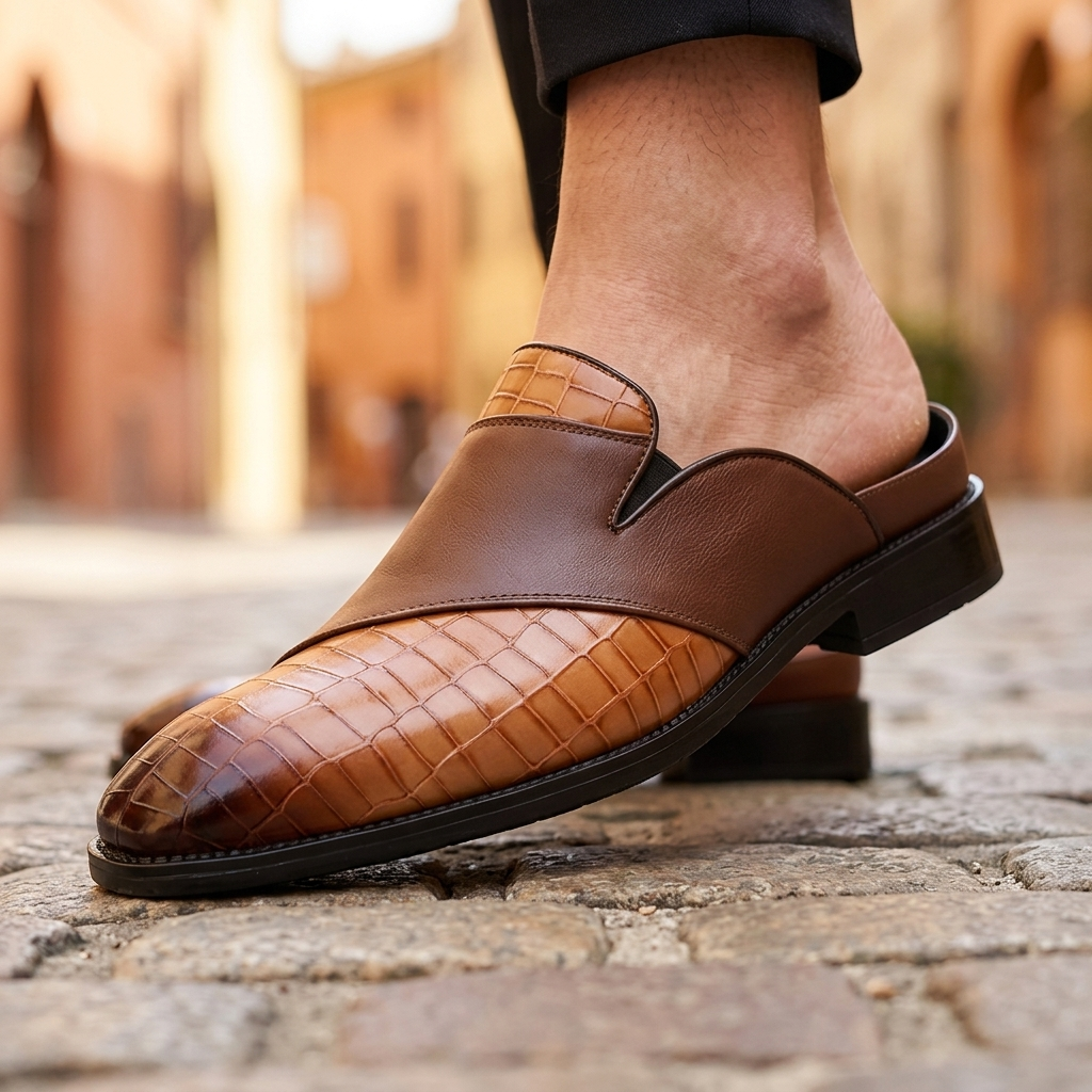 Belmont Leather Mules