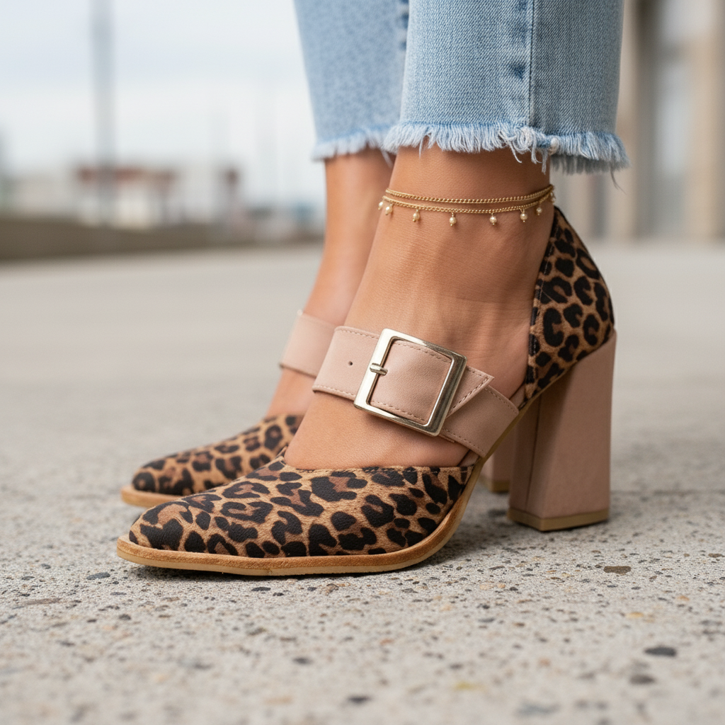 Ariana Leopard Heels