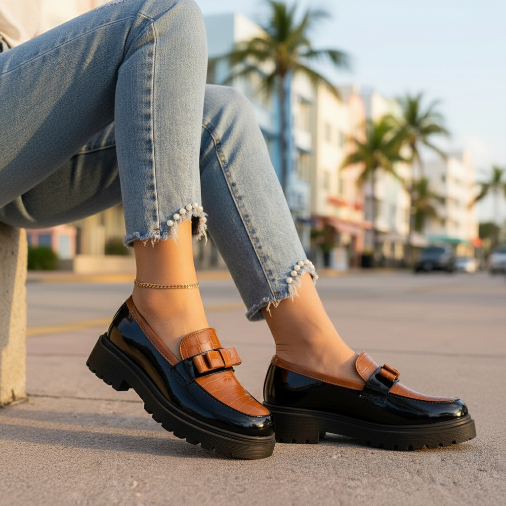 Luna Bow Loafers