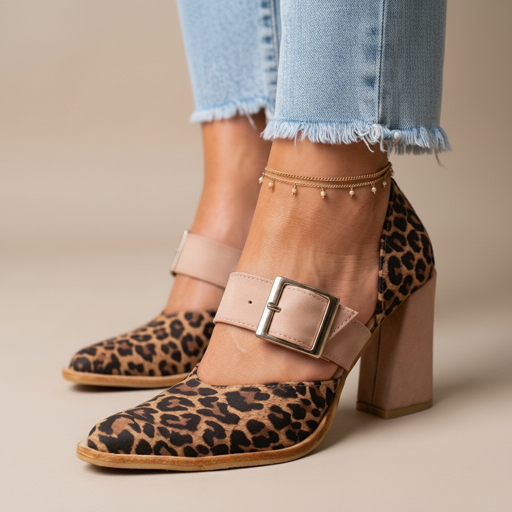 Ariana Leopard Heels
