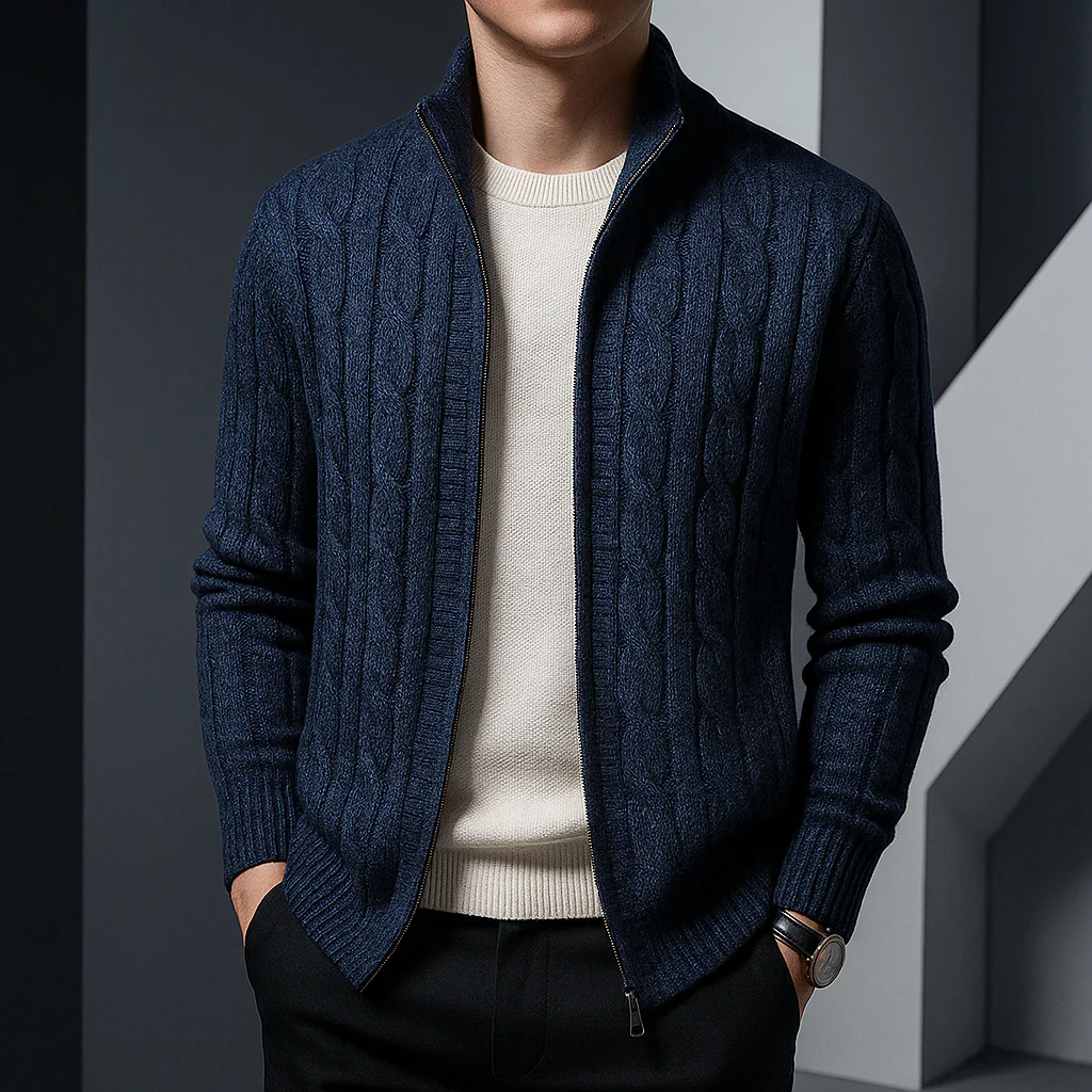 Verona Knitted Zip Cardigan