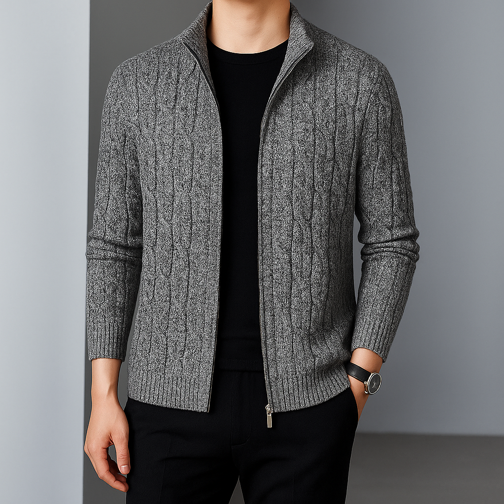 Verona Knitted Zip Cardigan