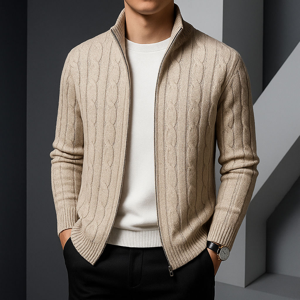 Verona Knitted Zip Cardigan