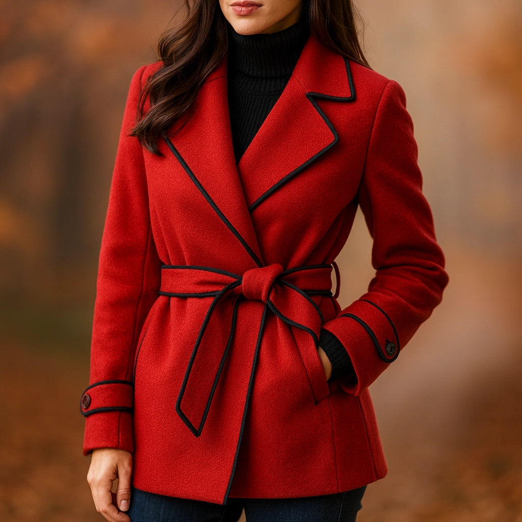 Deodato Wool Blend Wrap Coat