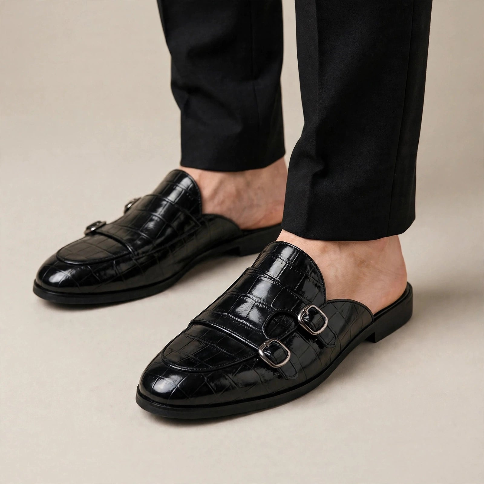 Lucca Monk Strap Mules