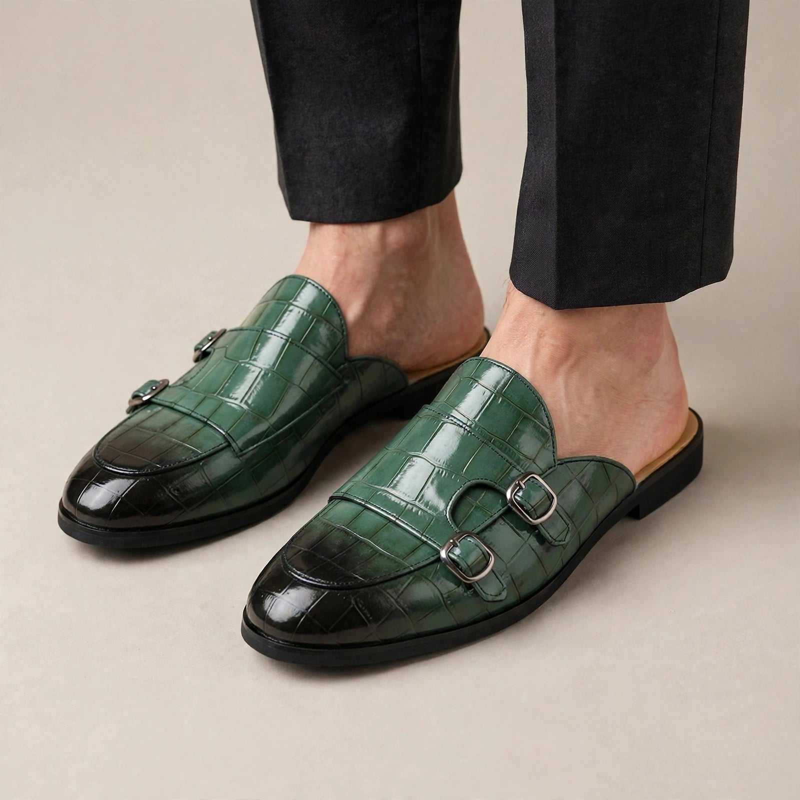 Lucca Monk Strap Mules
