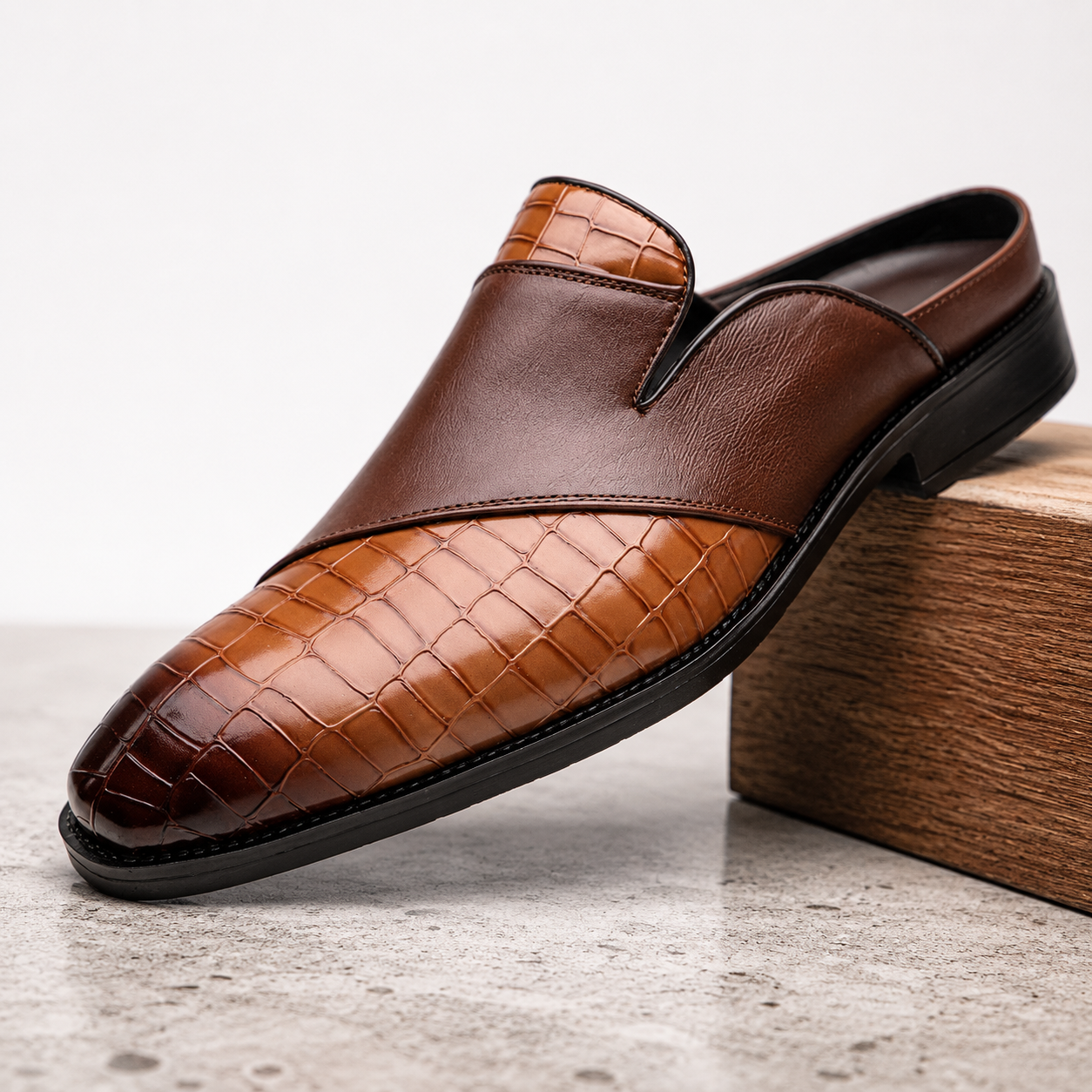 Belmont Leather Mules