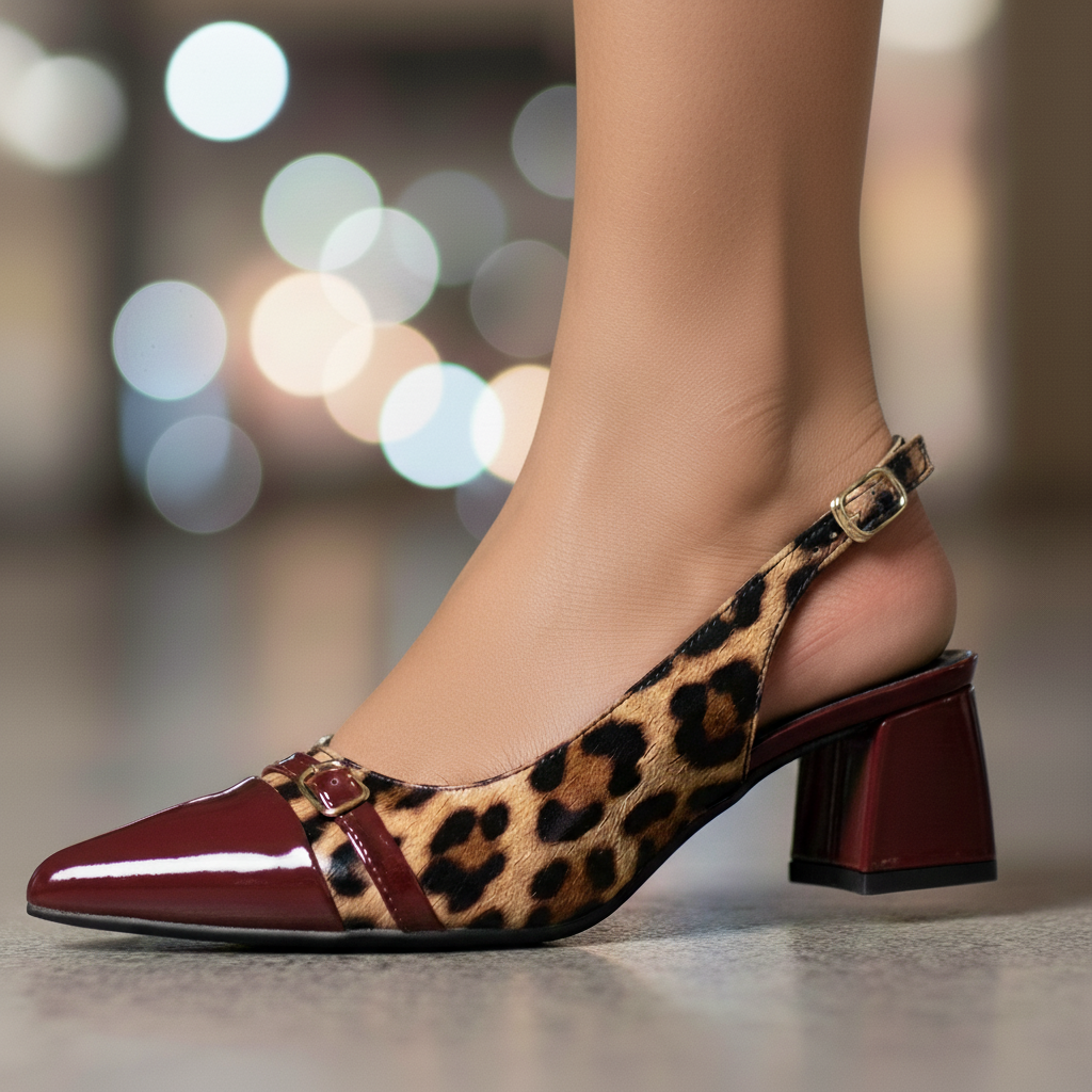Camila Leopard Heel