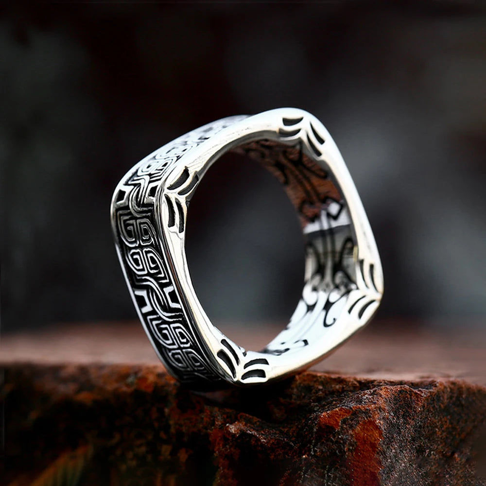 Nordic Runes Stainless Steel Ring