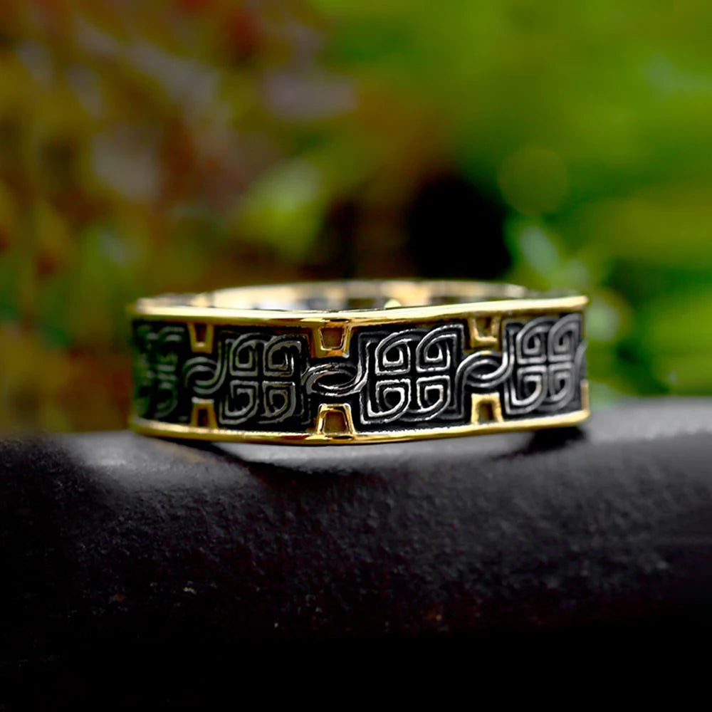 Nordic Runes Stainless Steel Ring