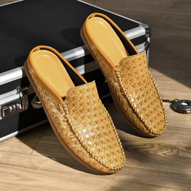 Buorelli Woven Leather Loafers