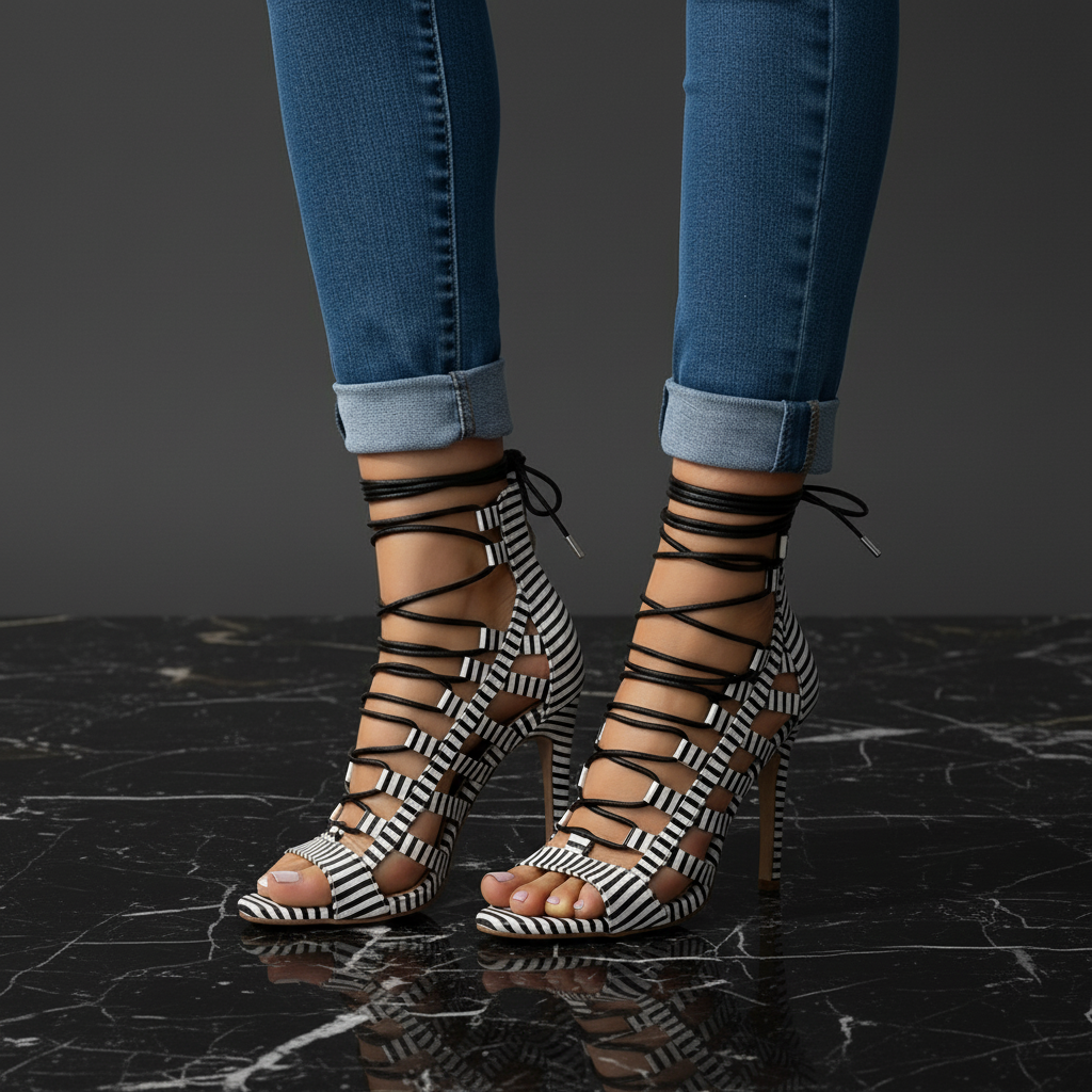 Valencia Lace-Up Heel