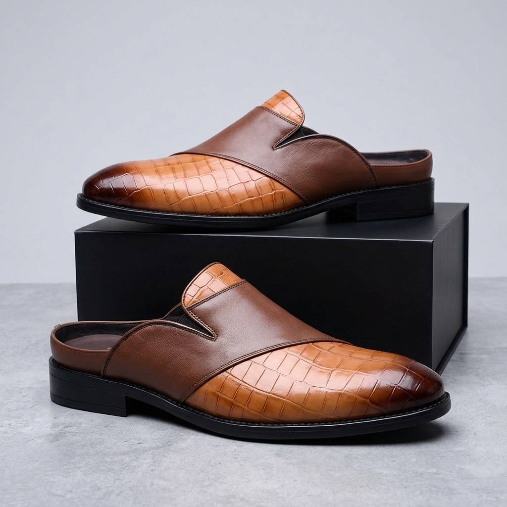 Belmont Leather Mules