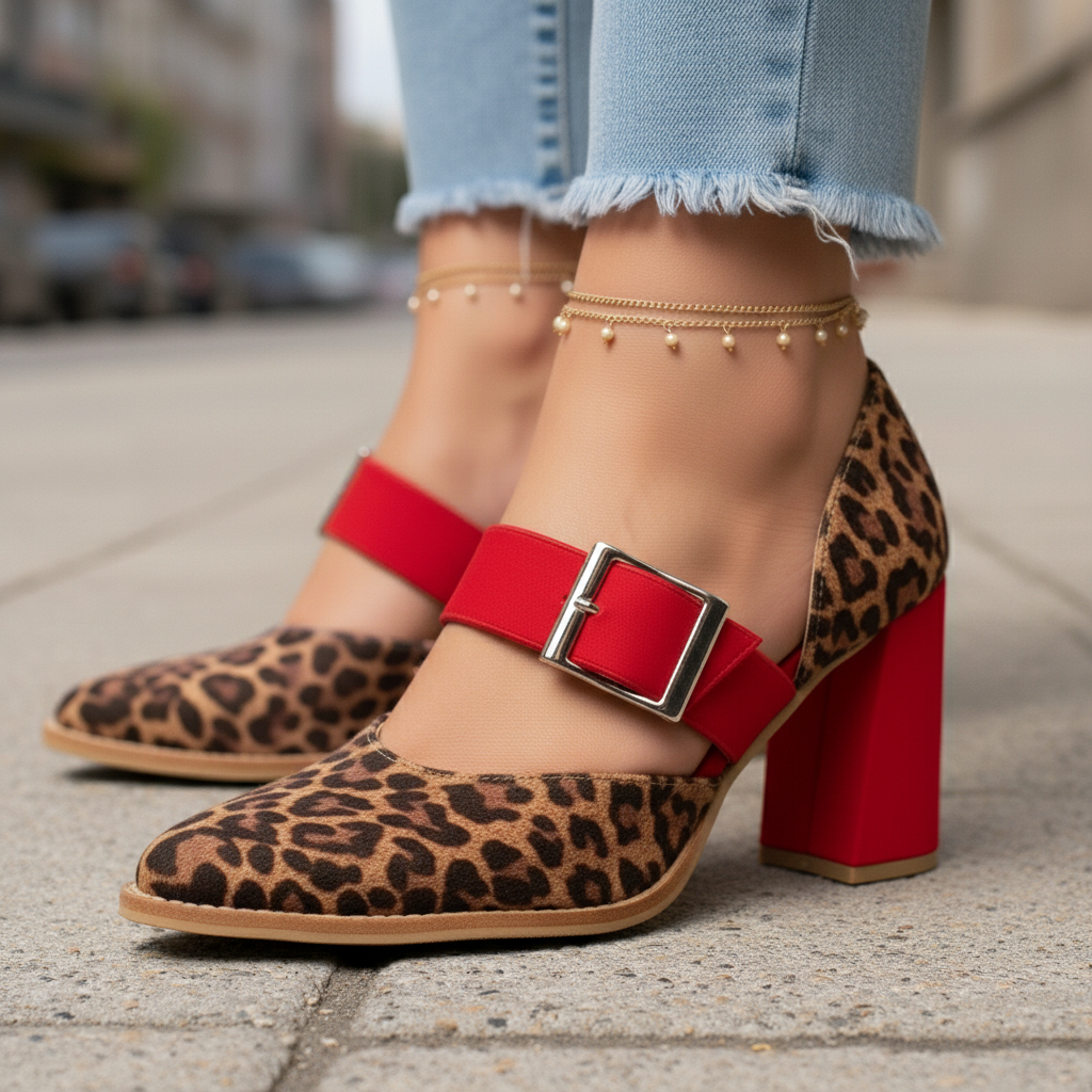 Ariana Leopard Heels