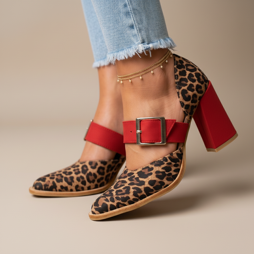 Ariana Leopard Heels